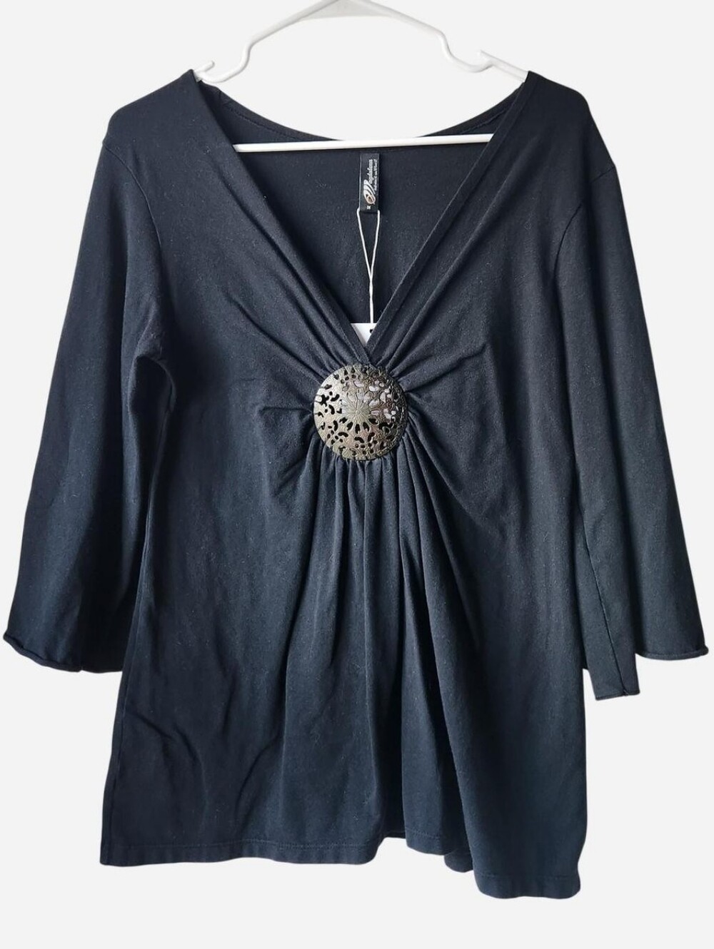 Vampy V Neck Cotton Blouse